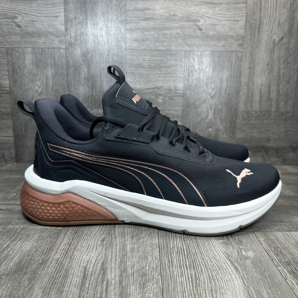 Puma Nitro Women Size 11 Black Rose Gold Athletic Running NEW